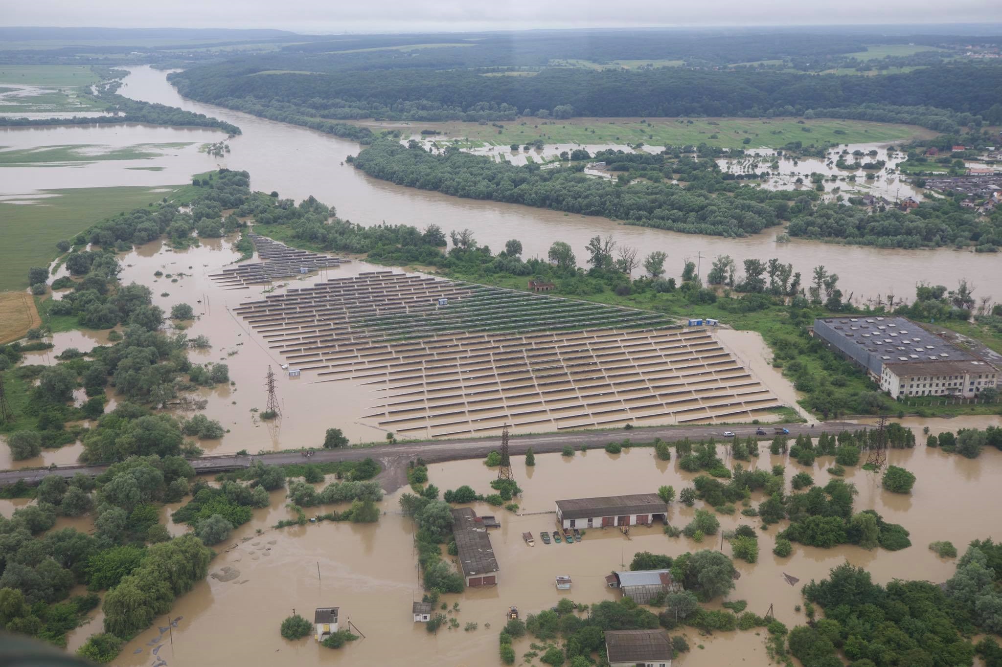 Extensive flooding in western Ukraine, June 2020.