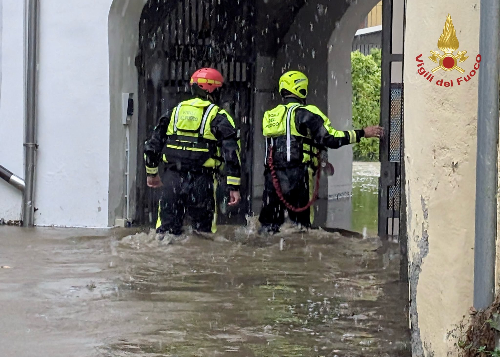 Vigili del Fuoco carried out more than 1,000 interventions in Piedmont, Italy, in response to Storm Hans in April 2025. Credit: Vigili del Fuoco