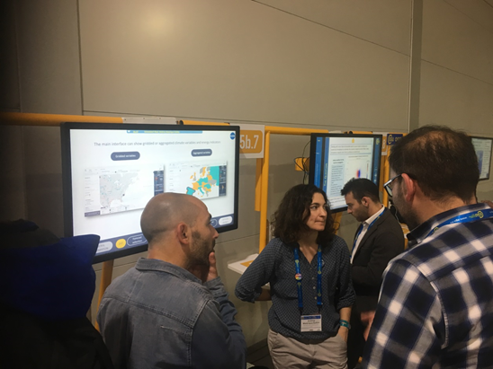 Andrea Manrique (BSC) presenting the S2S4E Decision Support Tool that provides operational sub-seasonal to seasonal forecasts for the renewable energy decision-makers.