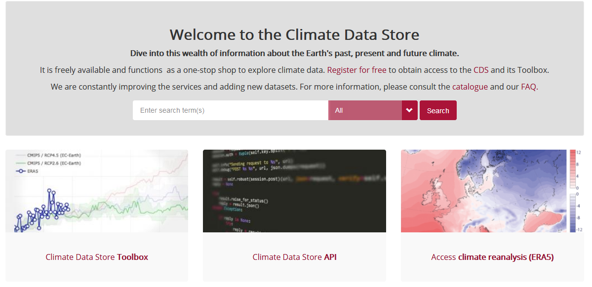 Copernicus Climate Data Store