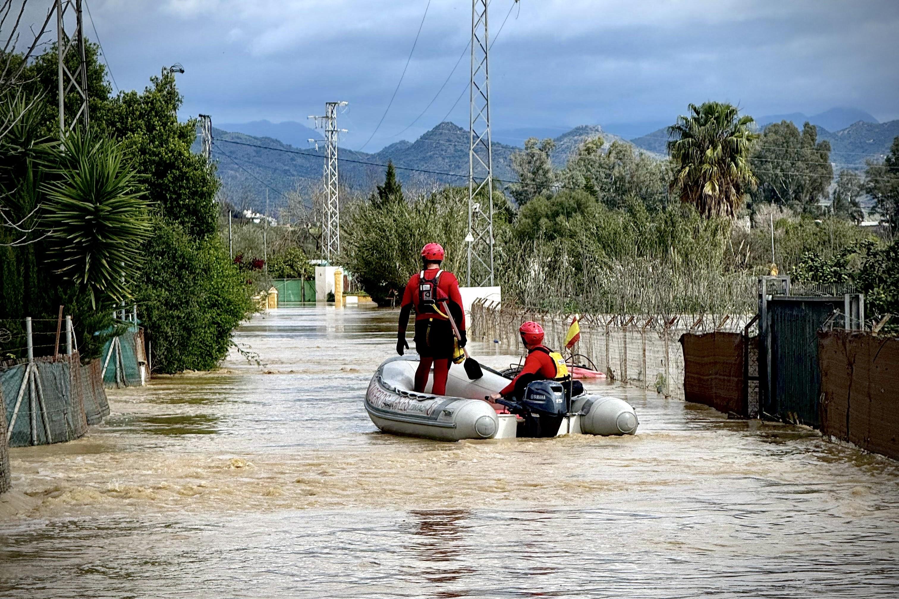 Floods in Campanillas, Malaga, Spain after heavy rain from Storm Laurence in March 2025. Credit: Ayuntamiento de Málaga