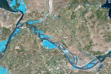 Caption: Floods in Shkodër (Scutari), Albania, 18 March 2018. Credit: Copernicus.