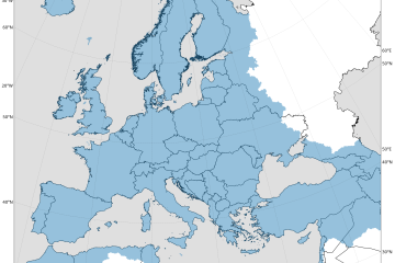 Map of EFAS domain