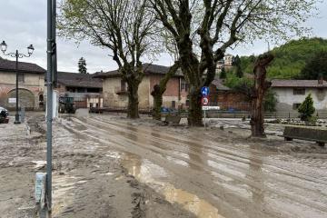 Flood damage in Monteu da Po, Metropolitan City of Turin, Piedmont, Italy, 17 April 2025. Credit: Government of Regione Piemonte