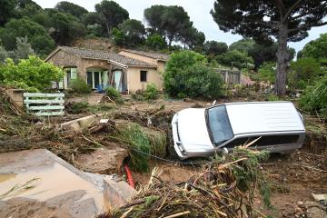 Flood damage in Le Lavandou, Var Department, France, 20 May 2025.  Credit: Ville du Lavandou