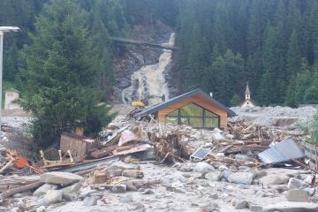 Flood damage in Gschnitz, Austria, late June 2025  Credit: Feuerwehr Gschnitz