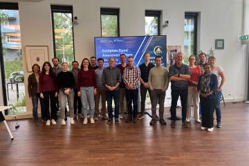 Photo: Eric Sprokkereef (CEMS DISS) and Jasper Stam (CEMS DISS) with participants from Waterschap Limburg 